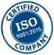 blue and white iso certified logo image